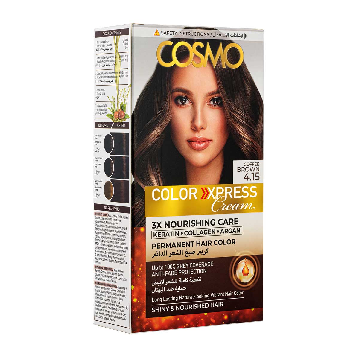 کیت رنگ مو دائمی  COFFEE BROWN 4.15