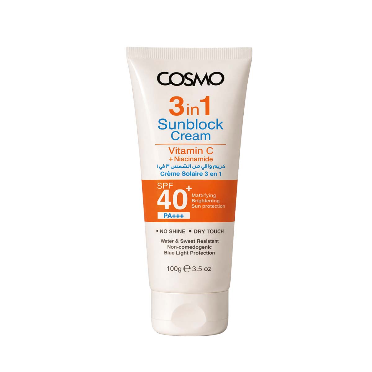 کرم ضد آفتاب ۳ در ۱ SPF40  میل ۱۰۰ کازمو