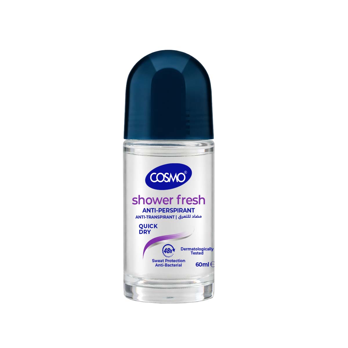 مام 60 میل ضد تعریق SHOWER FRESH QUICK DRY بدون الکل (شیشه ای) کازمو